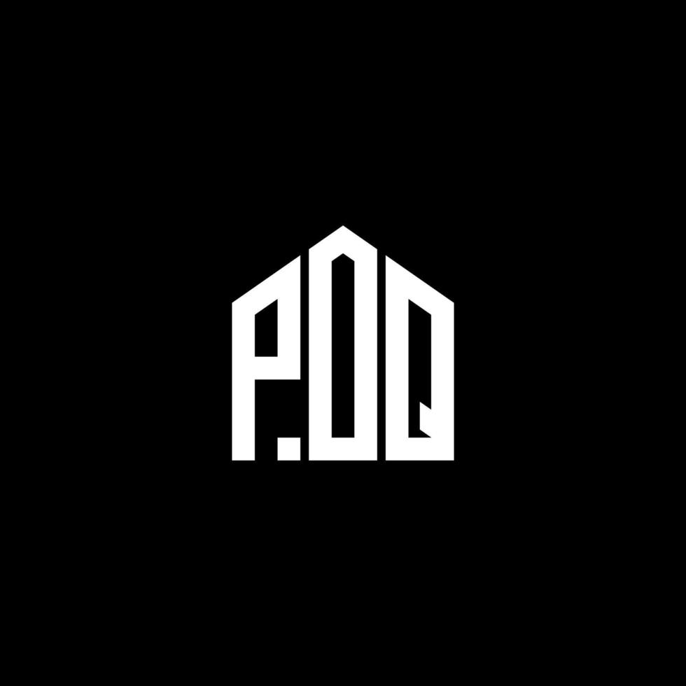 poq lettera design.poq lettera logo design su sfondo nero. poq creative iniziali lettera logo concept. poq lettera design.poq lettera logo design su sfondo nero. p vettore