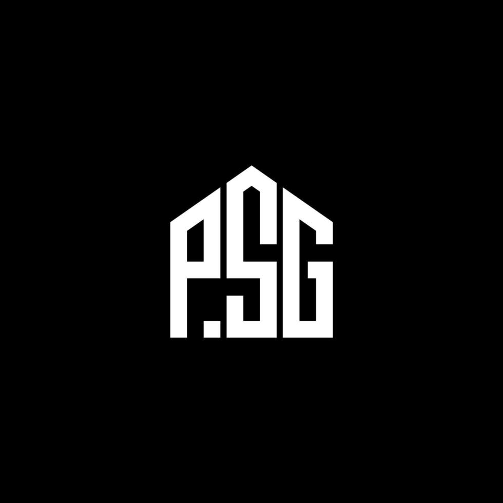 psg lettera logo design su sfondo nero. psg creative iniziali lettera logo concept. disegno della lettera psg. vettore