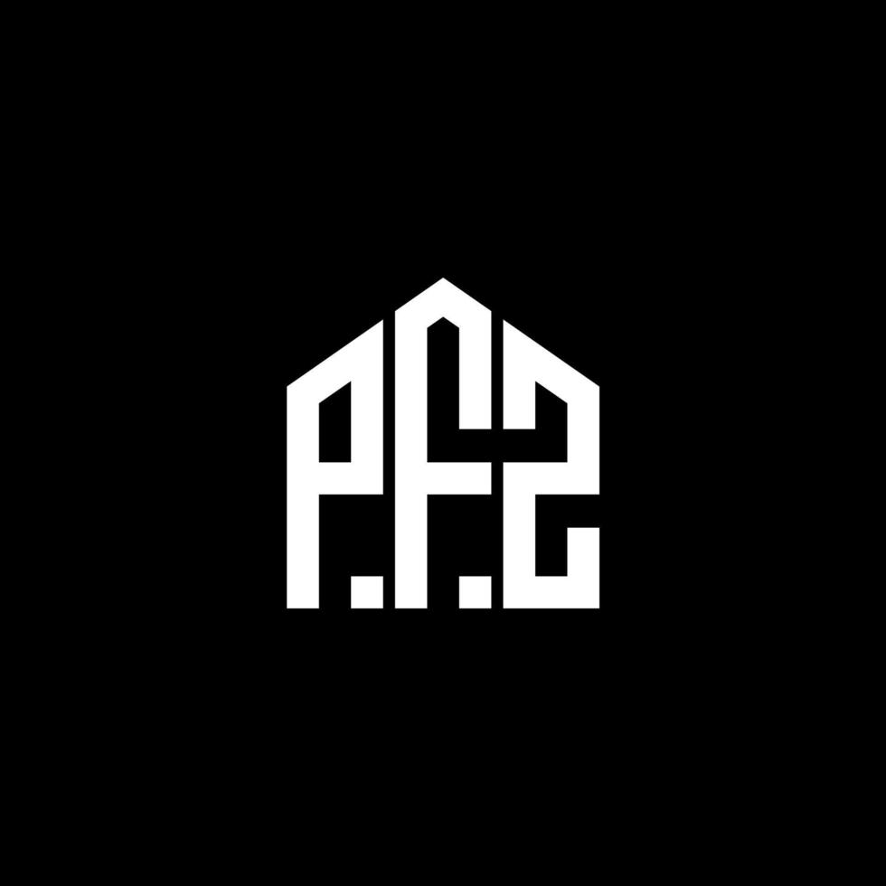 pfz lettera design.pfz lettera logo design su sfondo nero. pfz creative iniziali lettera logo concept. pfz lettera design.pfz lettera logo design su sfondo nero. p vettore