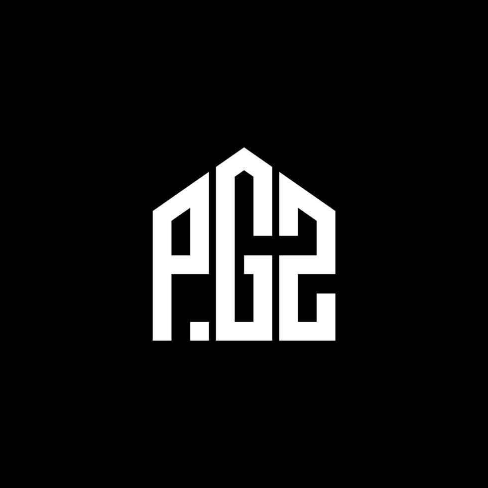 pgz lettera design.pgz lettera logo design su sfondo nero. pgz creative iniziali lettera logo concept. disegno della lettera pgz. vettore