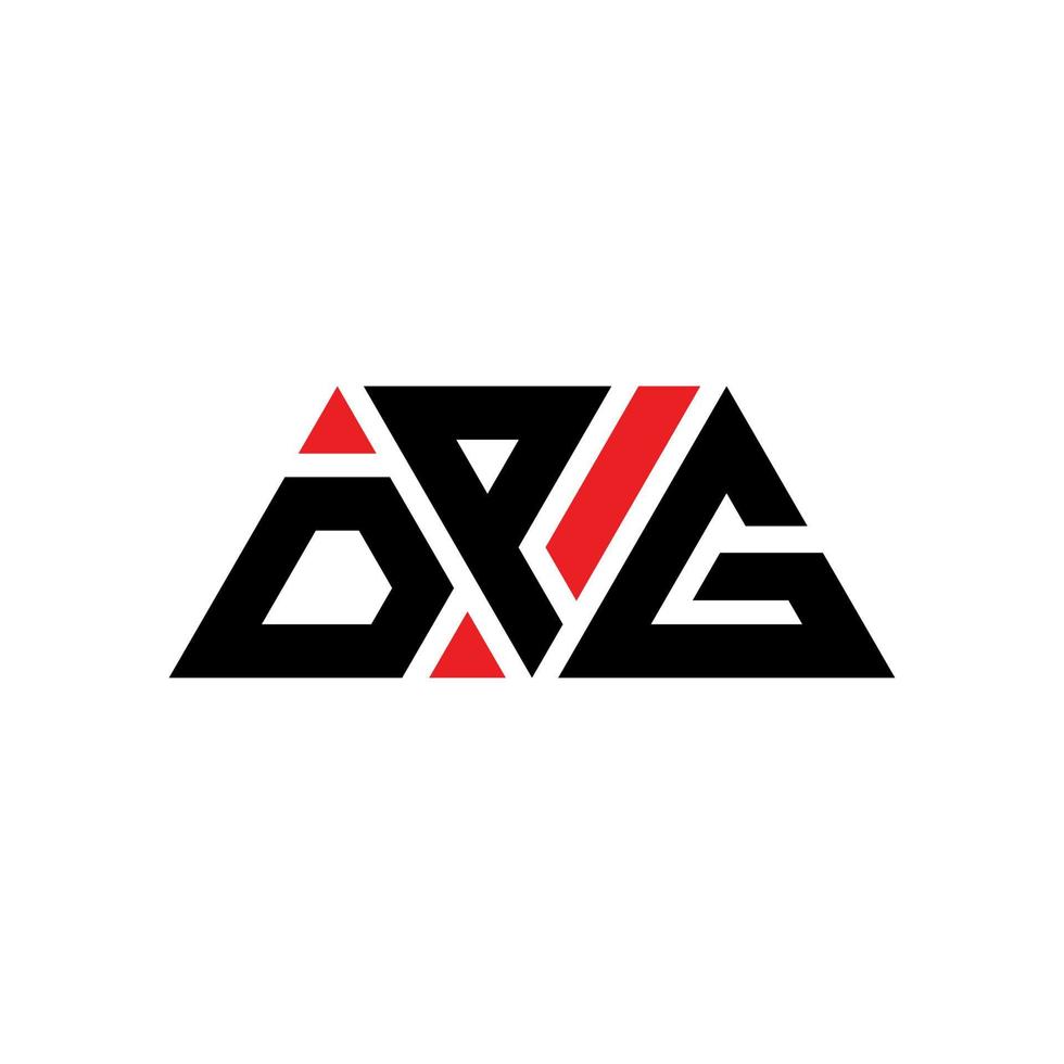 design del logo della lettera del triangolo dpg con forma triangolare. monogramma di design del logo del triangolo dpg. modello di logo vettoriale triangolo dpg con colore rosso. logo triangolare dpg logo semplice, elegante e lussuoso. dpg