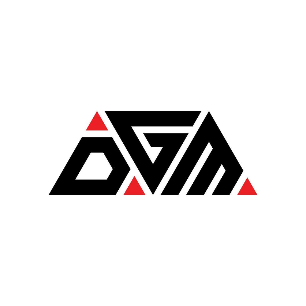 design del logo della lettera del triangolo dgm con forma triangolare. monogramma di design del logo triangolo dgm. modello di logo vettoriale triangolo dgm con colore rosso. dgm logo triangolare logo semplice, elegante e lussuoso. dgm