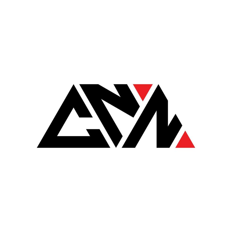 cnn triangolo lettera logo design con forma triangolare. monogramma cnn triangolo logo design. modello di logo vettoriale triangolo cnn con colore rosso. cnn logo triangolare logo semplice, elegante e lussuoso. cnn