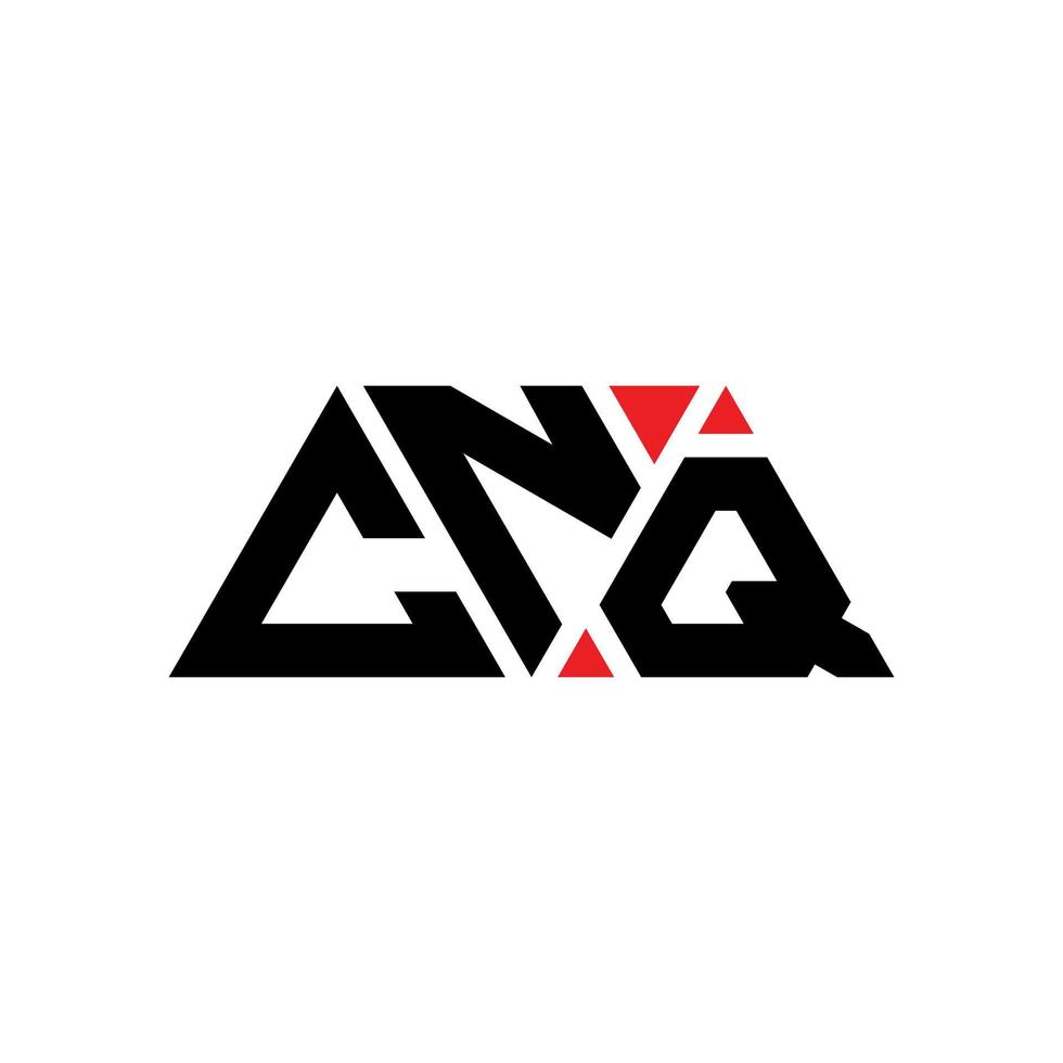 cnq triangolo logo design lettera con forma triangolare. monogramma cnq triangolo logo design. modello di logo vettoriale triangolo cnq con colore rosso. logo triangolare cnq logo semplice, elegante e lussuoso. cnq