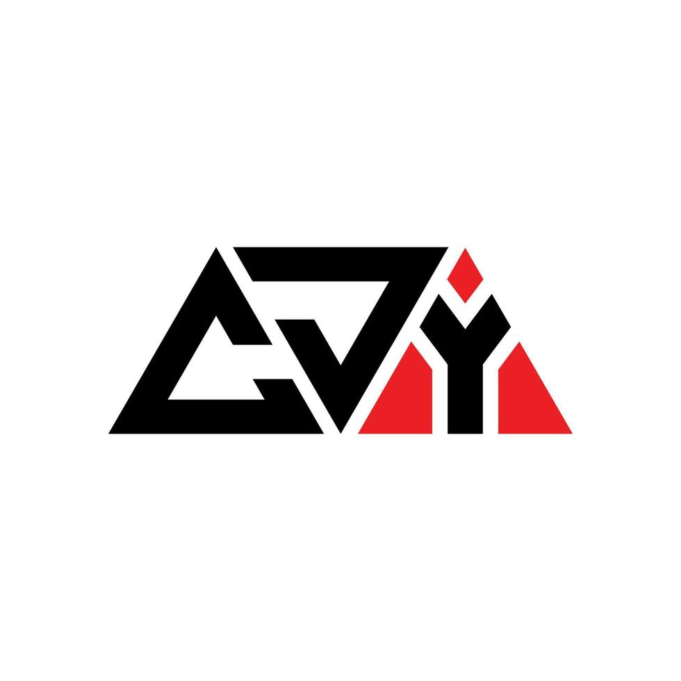 cjy triangolo logo design lettera con forma triangolare. cjy triangolo logo design monogramma. modello di logo vettoriale triangolo cjy con colore rosso. cjy logo triangolare logo semplice, elegante e lussuoso. cjy