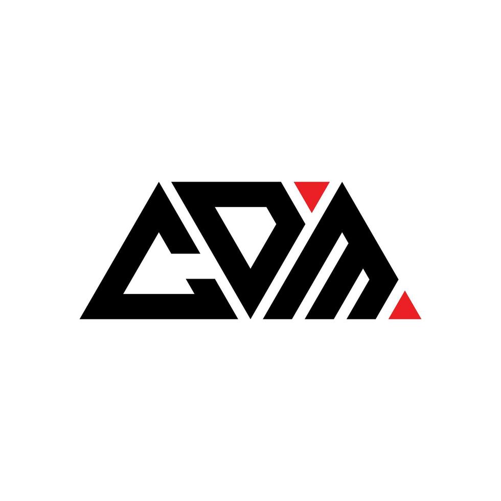design del logo della lettera triangolare cdm con forma triangolare. monogramma di design del logo del triangolo cdm. modello di logo vettoriale triangolo cdm con colore rosso. logo triangolare cdm logo semplice, elegante e lussuoso. cdm