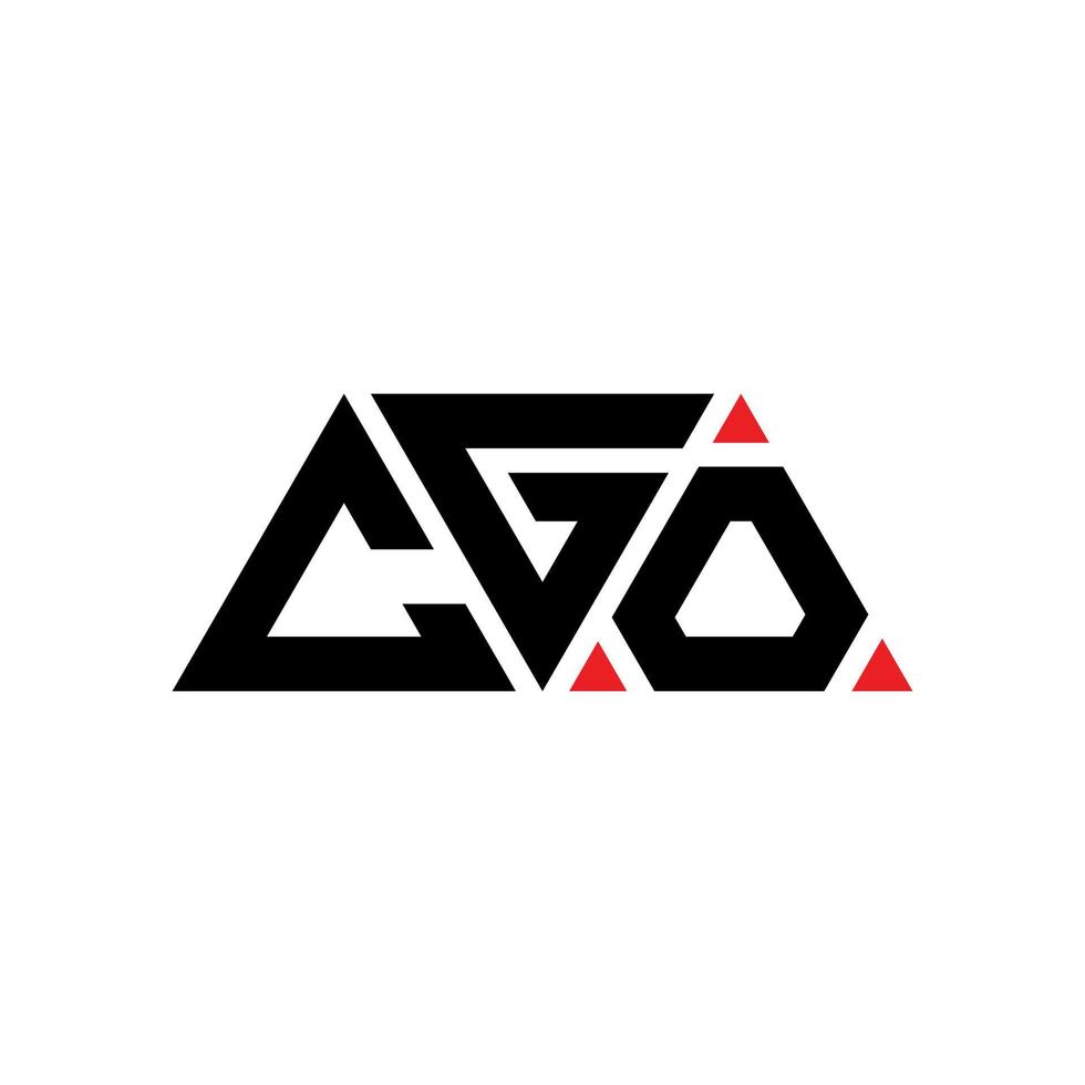 cgo triangolo lettera logo design con forma triangolare. monogramma cgo triangolo logo design. modello di logo vettoriale triangolo cgo con colore rosso. logo triangolare cgo logo semplice, elegante e lussuoso. cgo