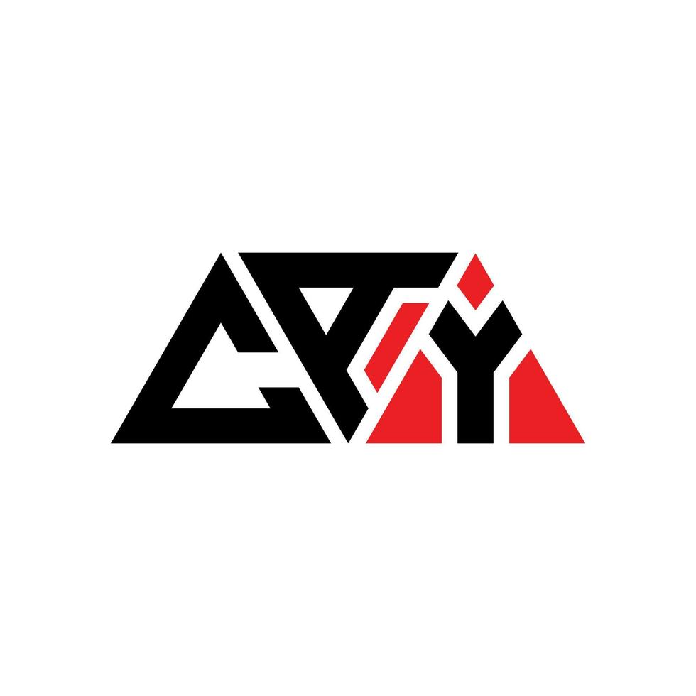 design del logo della lettera triangolo cay con forma triangolare. monogramma di design del logo del triangolo cay. modello di logo vettoriale triangolo cay con colore rosso. logo triangolare cay logo semplice, elegante e lussuoso. cay
