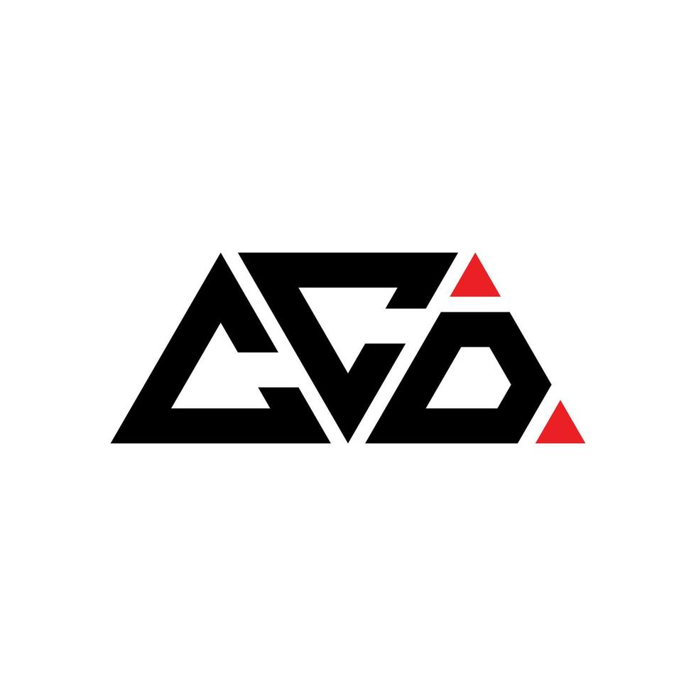 ccd triangolo lettera logo design con forma triangolare. ccd triangolo logo design monogramma. modello di logo vettoriale triangolo ccd con colore rosso. logo triangolare ccd logo semplice, elegante e lussuoso. cc