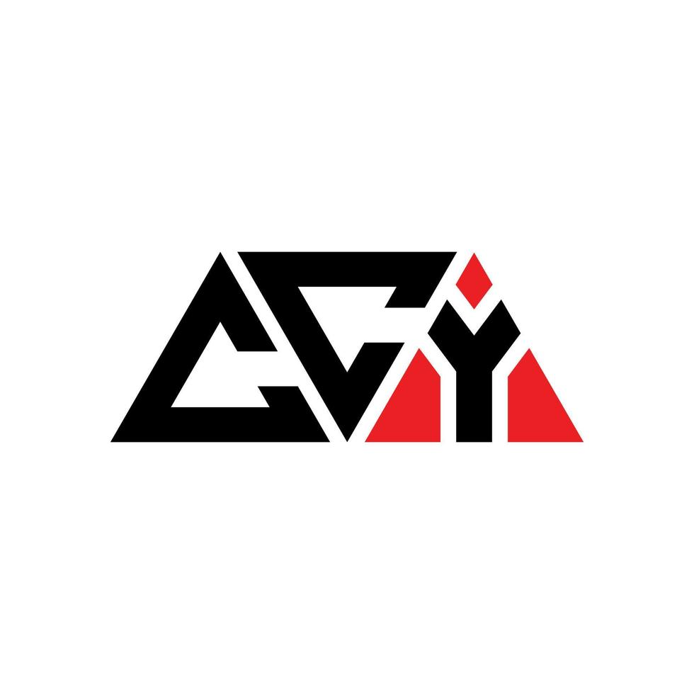 ccy triangolo logo design lettera con forma triangolare. monogramma ccy triangolo logo design. modello di logo vettoriale triangolo ccy con colore rosso. logo triangolare ccy logo semplice, elegante e lussuoso. ccy