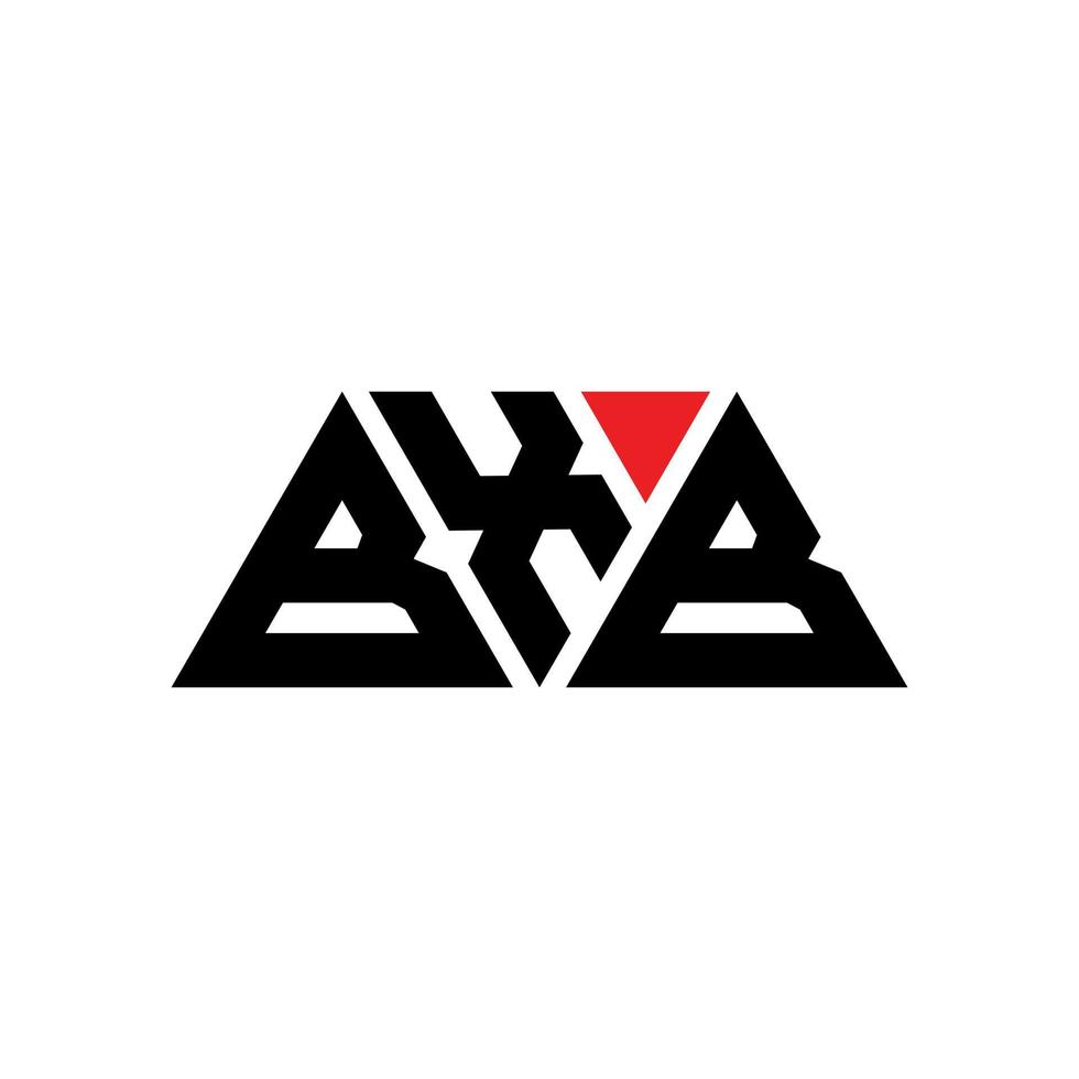 design del logo della lettera del triangolo bxb con forma triangolare. monogramma di design del logo del triangolo bxb. modello di logo vettoriale triangolo bxb con colore rosso. logo triangolare bxb logo semplice, elegante e lussuoso. bxb