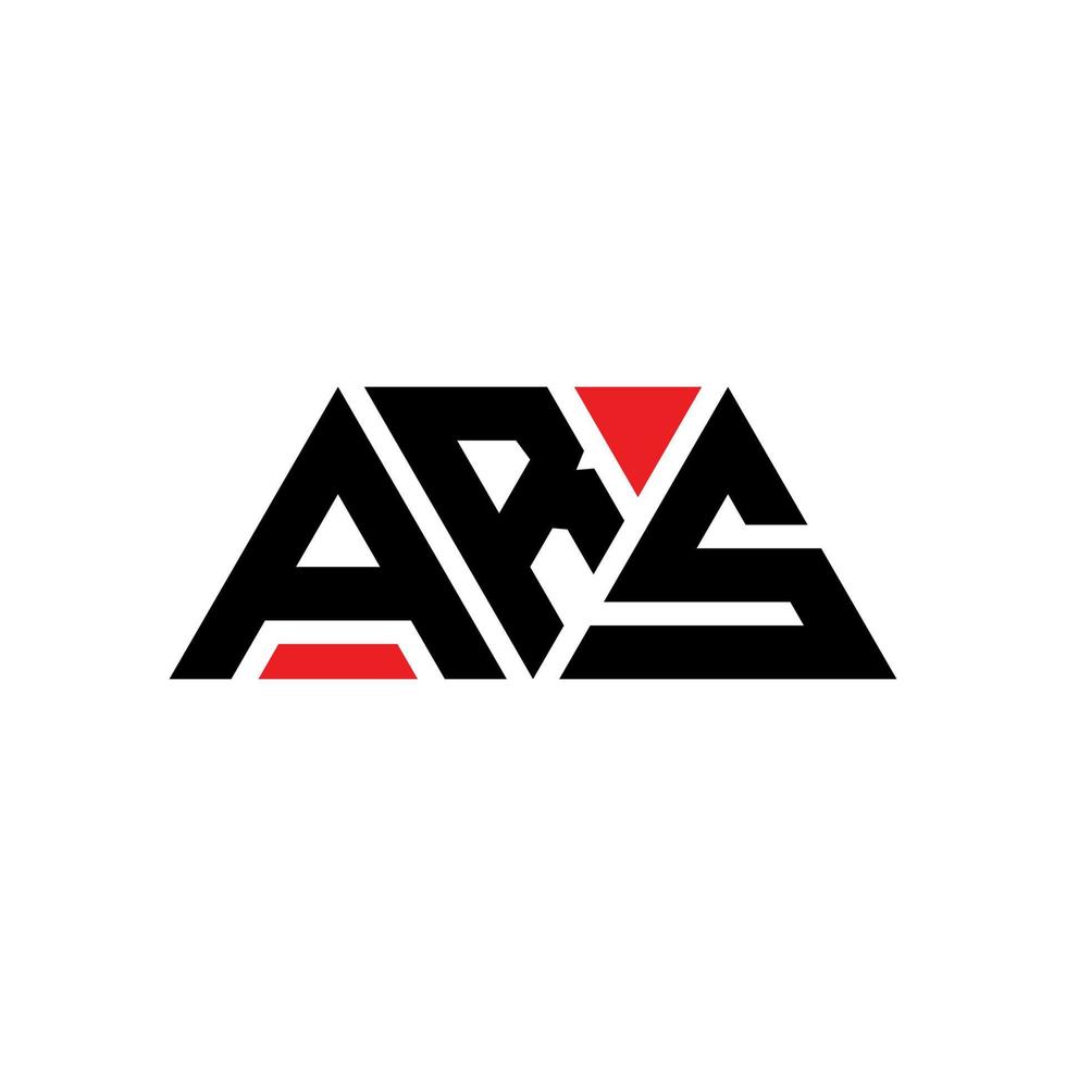 design del logo della lettera del triangolo ars con forma triangolare. monogramma di design del logo del triangolo ars. modello di logo vettoriale triangolo ars con colore rosso. logo triangolare ars logo semplice, elegante e lussuoso. ars