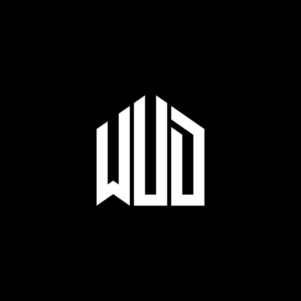 wud lettera logo design su sfondo nero. wud creative iniziali lettera logo concept. disegno della lettera wud. vettore