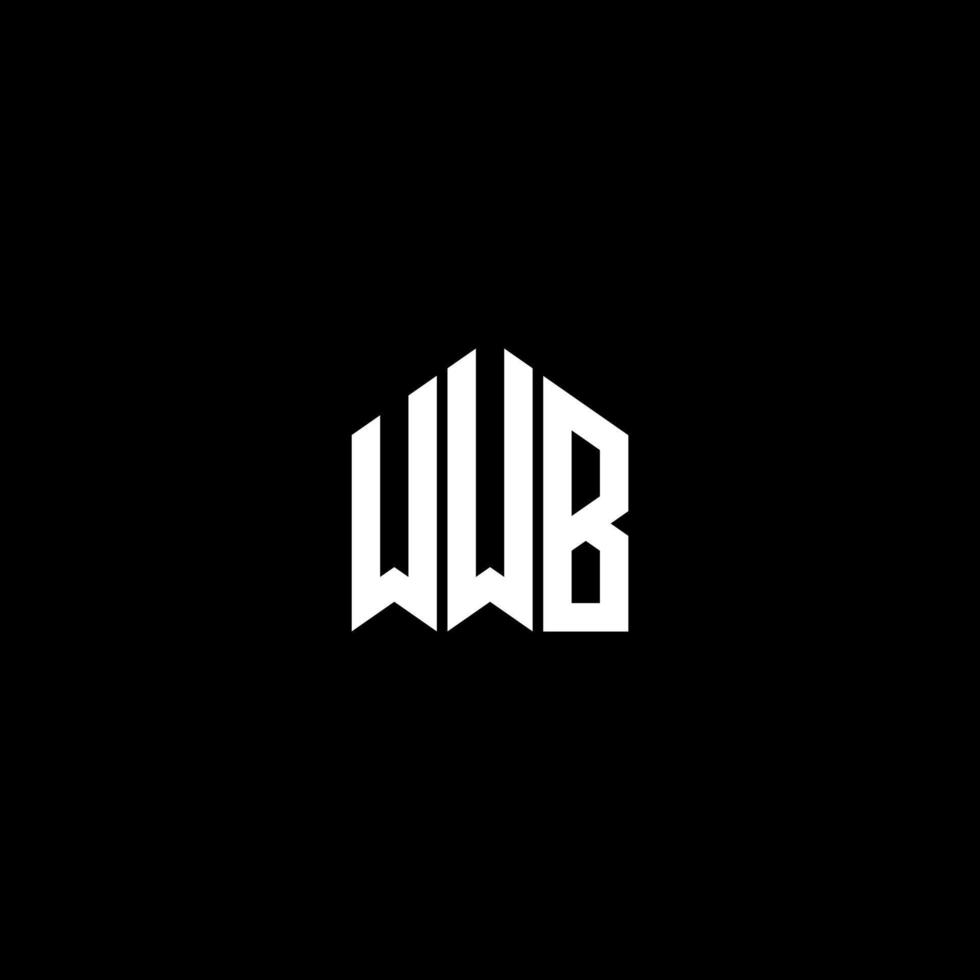 wwb lettera logo design su sfondo nero. wwb creative iniziali lettera logo concept. disegno della lettera wwb. vettore