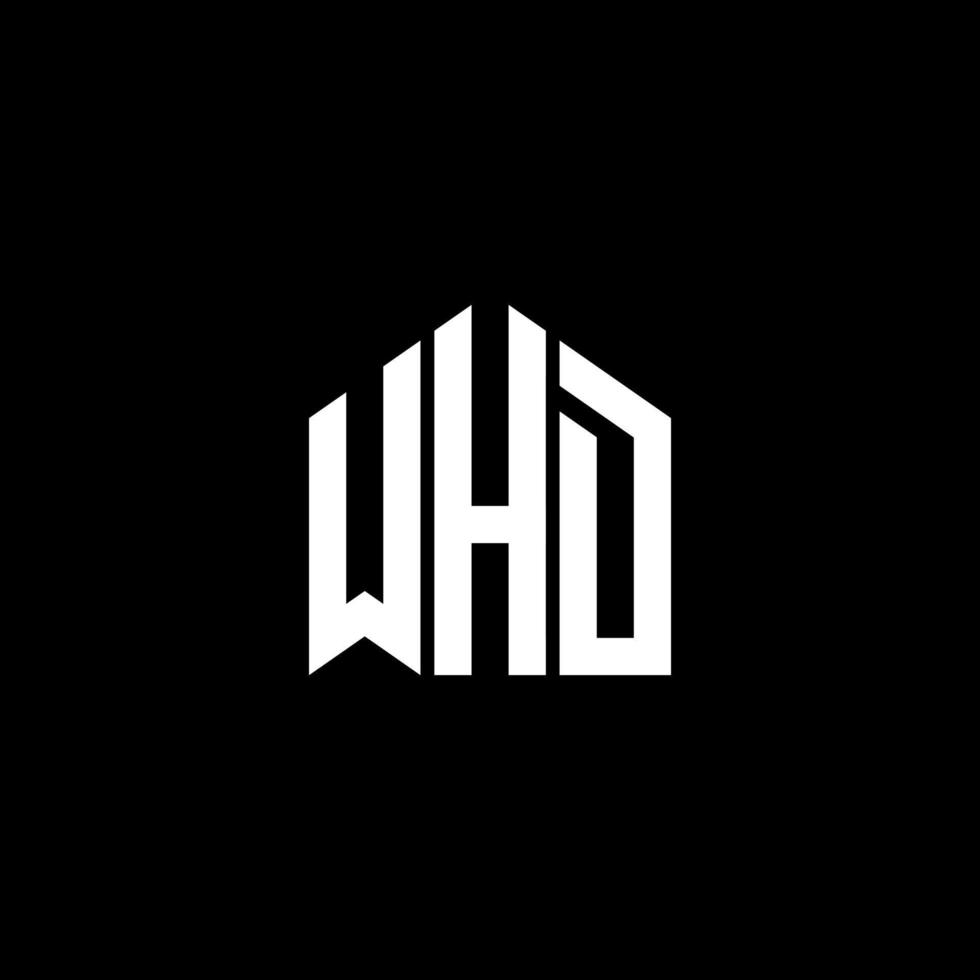 whd lettera logo design su sfondo nero. whd creative iniziali lettera logo concept. disegno della lettera whd. vettore