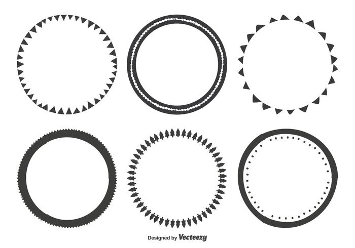 Set di cornici stile disegnato a mano vettore