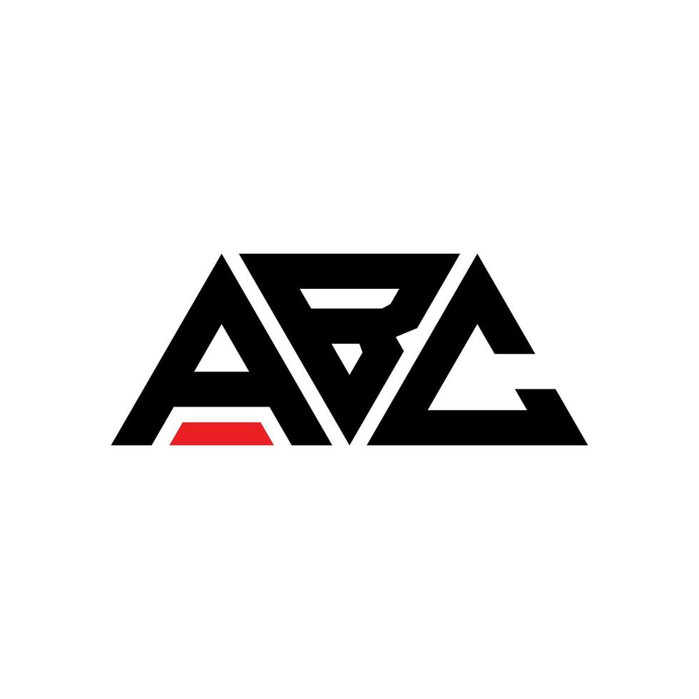 design del logo della lettera del triangolo abc con forma triangolare. monogramma di design del logo del triangolo abc. modello di logo vettoriale triangolo abc con colore rosso. logo triangolare abc logo semplice, elegante e lussuoso. abc