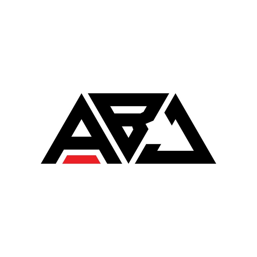design del logo della lettera del triangolo abj con forma triangolare. monogramma di design del logo del triangolo abj. modello di logo vettoriale triangolo abj con colore rosso. logo triangolare abj logo semplice, elegante e lussuoso. abj