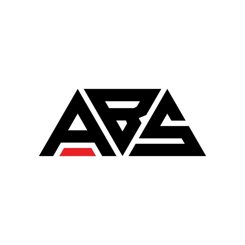design del logo della lettera del triangolo abs con forma triangolare. monogramma di design del logo del triangolo abs. modello di logo vettoriale triangolo abs con colore rosso. logo triangolare abs logo semplice, elegante e lussuoso. addominali