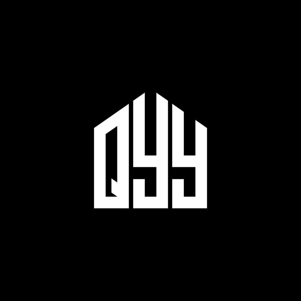 qyy lettera design.qyy lettera logo design su sfondo nero. qyy creative iniziali lettera logo concept. qyy lettera design.qyy lettera logo design su sfondo nero. q vettore