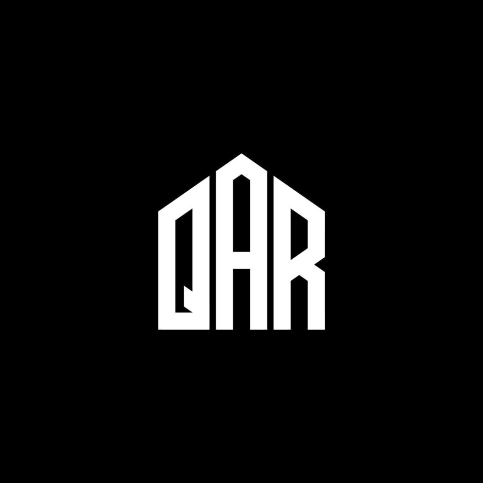 qar lettera design.qar lettera logo design su sfondo nero. qar creative iniziali lettera logo concept. qar lettera design.qar lettera logo design su sfondo nero. q vettore