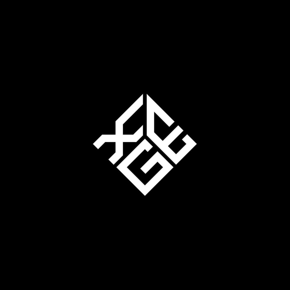 xeg lettera logo design su sfondo nero. xeg creative iniziali lettera logo concept. disegno della lettera xeg. vettore