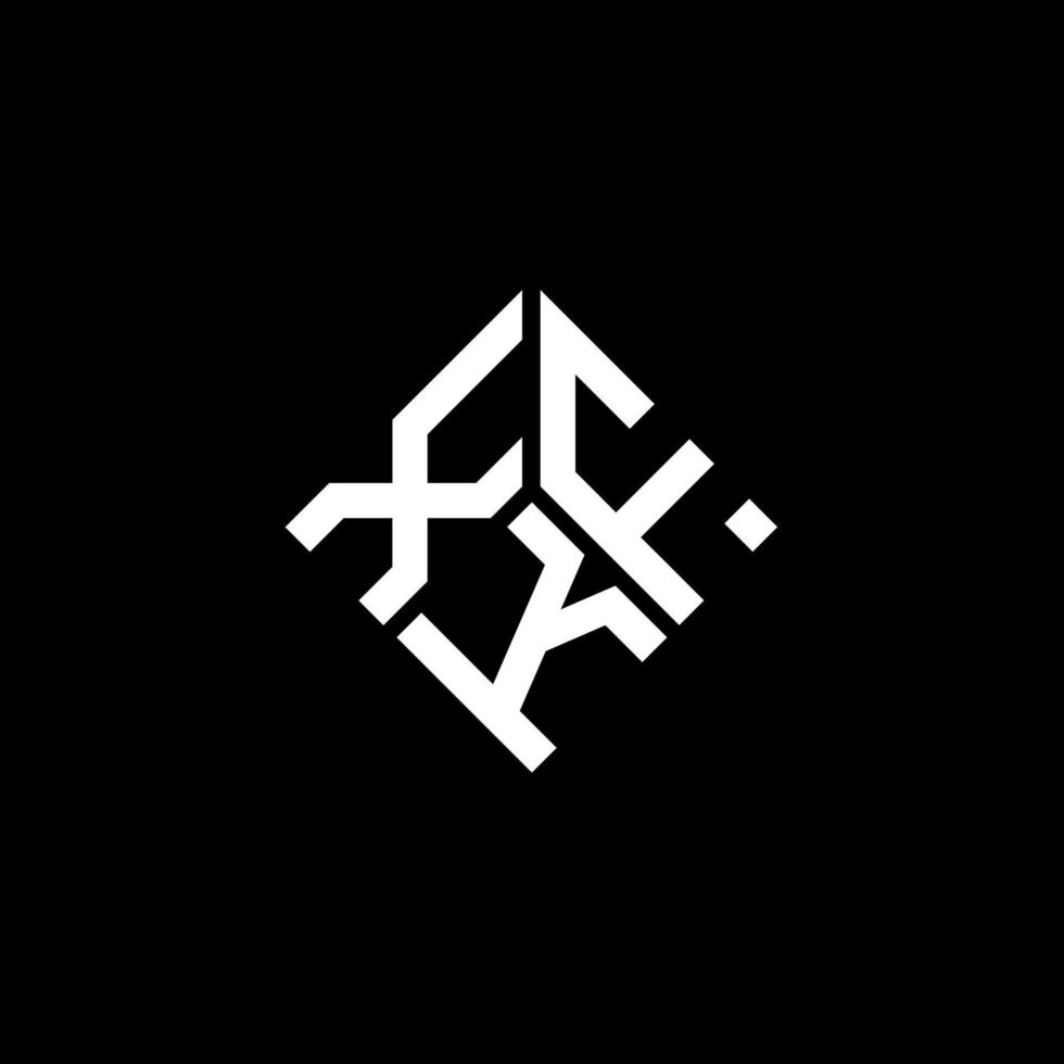 xfk lettera logo design su sfondo nero. xfk creative iniziali lettera logo concept. disegno della lettera xfk. vettore