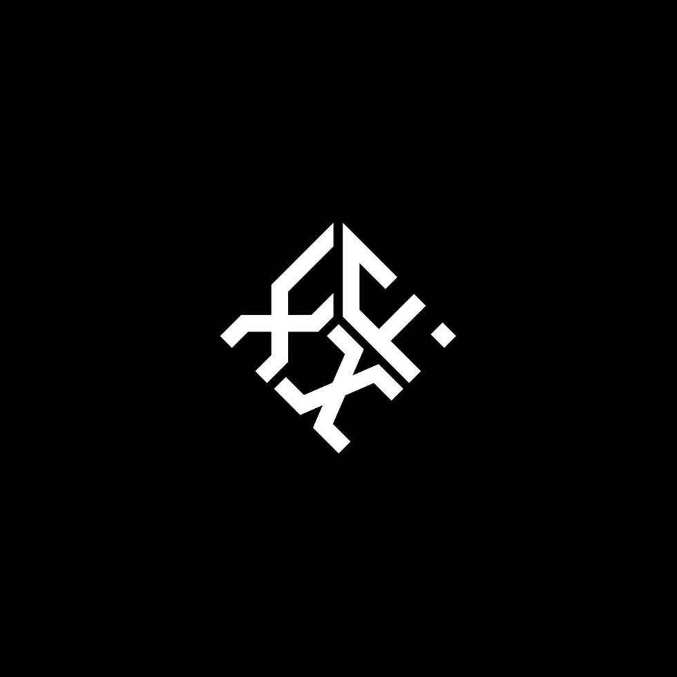 xfx lettera logo design su sfondo nero. xfx creative iniziali lettera logo concept. disegno della lettera xfx. vettore