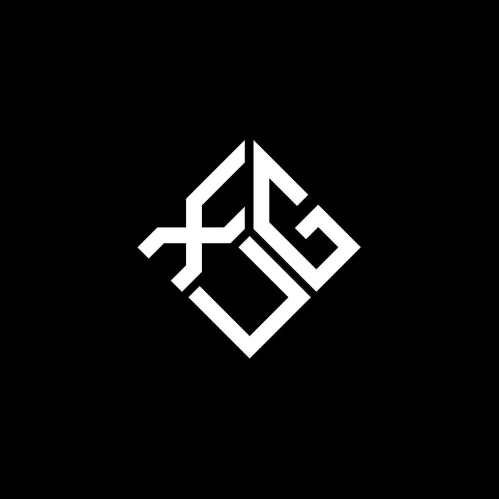 xgu lettera logo design su sfondo nero. xgu creative iniziali lettera logo concept. disegno della lettera xgu. vettore