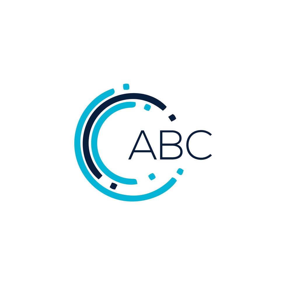 design del logo della lettera abc su sfondo bianco. abc creative iniziali lettera logo concept. disegno della lettera abc. vettore