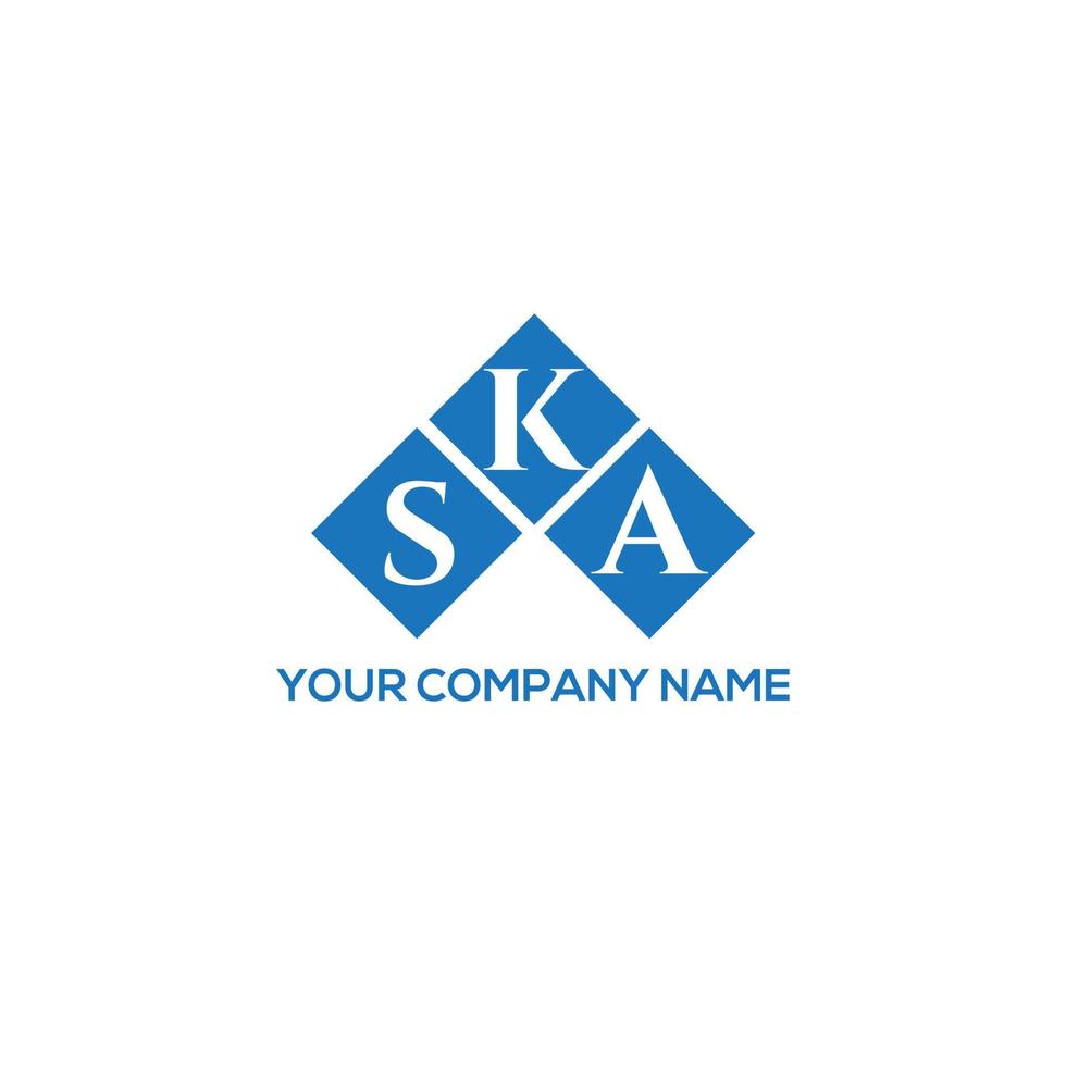 ska creative iniziali lettera logo concept. ska lettera design.ska lettera logo design su sfondo bianco. ska creative iniziali lettera logo concept. disegno della lettera ska. vettore