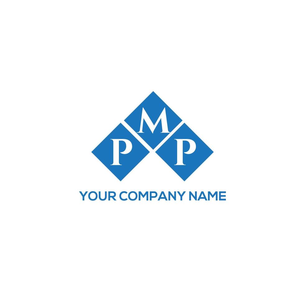 design del logo della lettera pmp su sfondo bianco. concetto di logo della lettera di iniziali creative pmp. disegno della lettera pmp. vettore