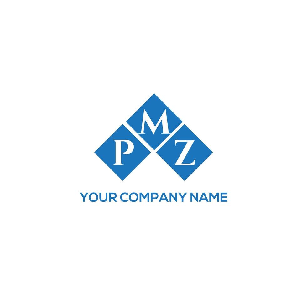 pmz lettera logo design su sfondo bianco. pmz creative iniziali lettera logo concept. disegno della lettera pmz. vettore