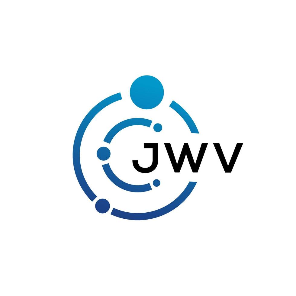 jwv lettera tecnologia logo design su sfondo bianco. jwv iniziali creative lettera it logo concept. disegno della lettera jwv. vettore