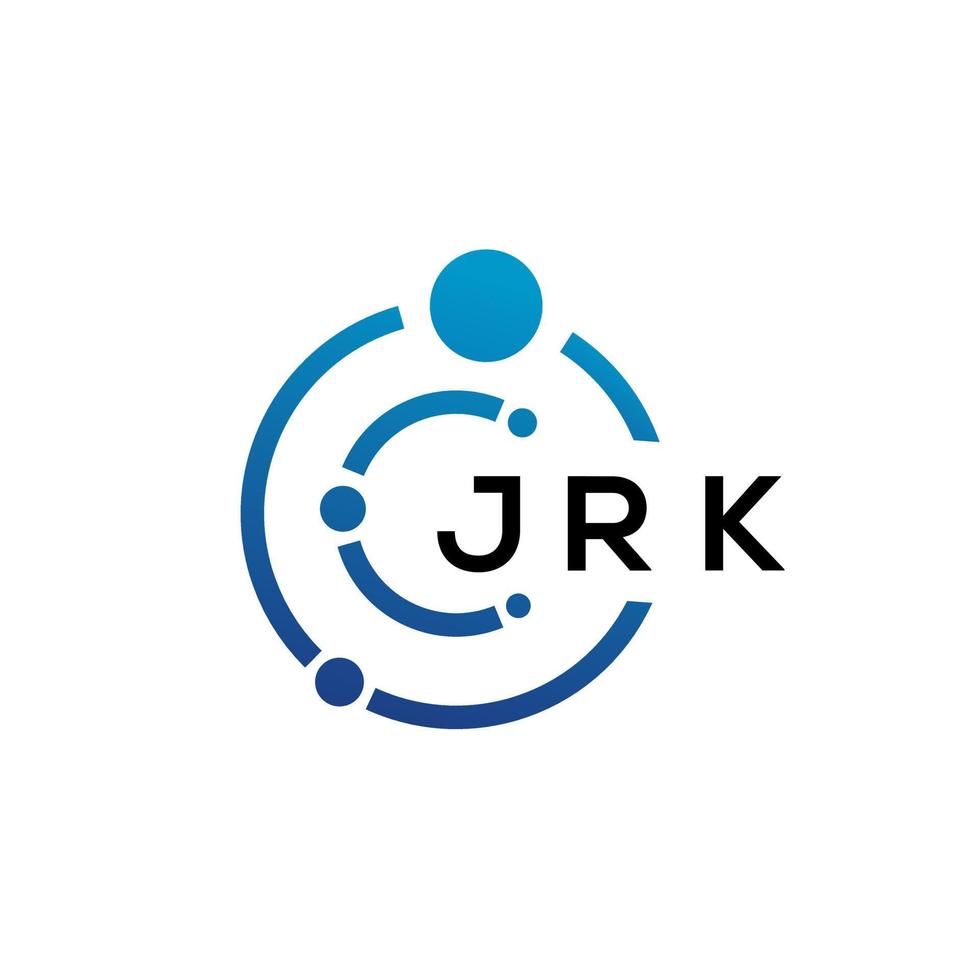 jrk lettera tecnologia logo design su sfondo bianco. jrk creative iniziali lettera it logo concept. disegno della lettera jrk. vettore