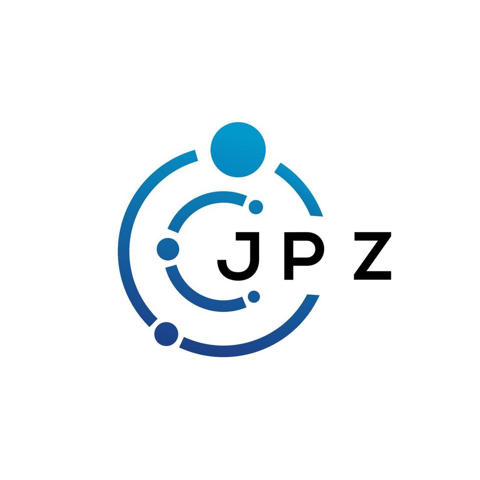 jpz lettera tecnologia logo design su sfondo bianco. jpz iniziali creative lettera it logo concept. disegno della lettera jpz. vettore