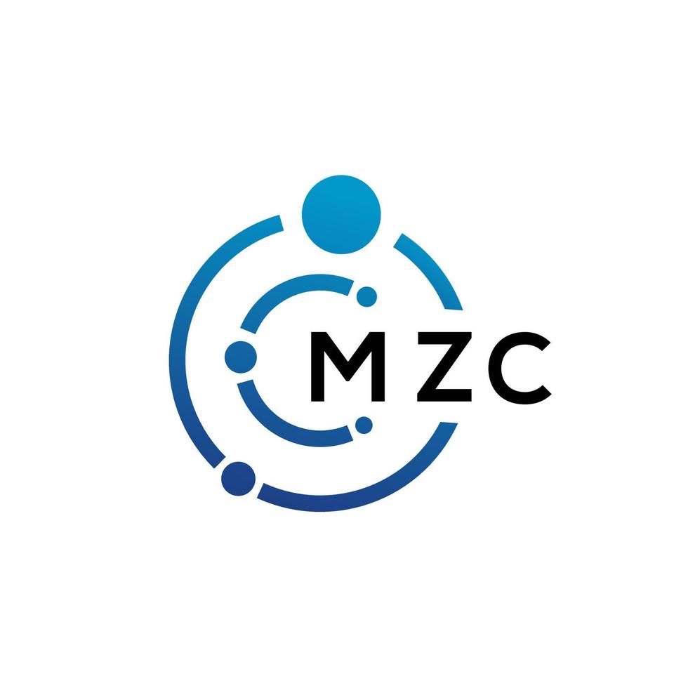 mzc lettera tecnologia logo design su sfondo bianco. mzc creative iniziali lettera it logo concept. disegno della lettera mzc. vettore