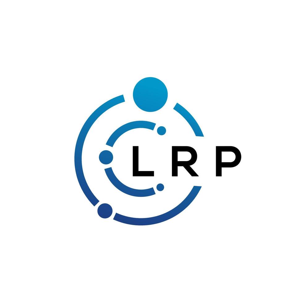 lrp lettera tecnologia logo design su sfondo bianco. lrp creative iniziali lettera it logo concept. disegno della lettera lrp. vettore