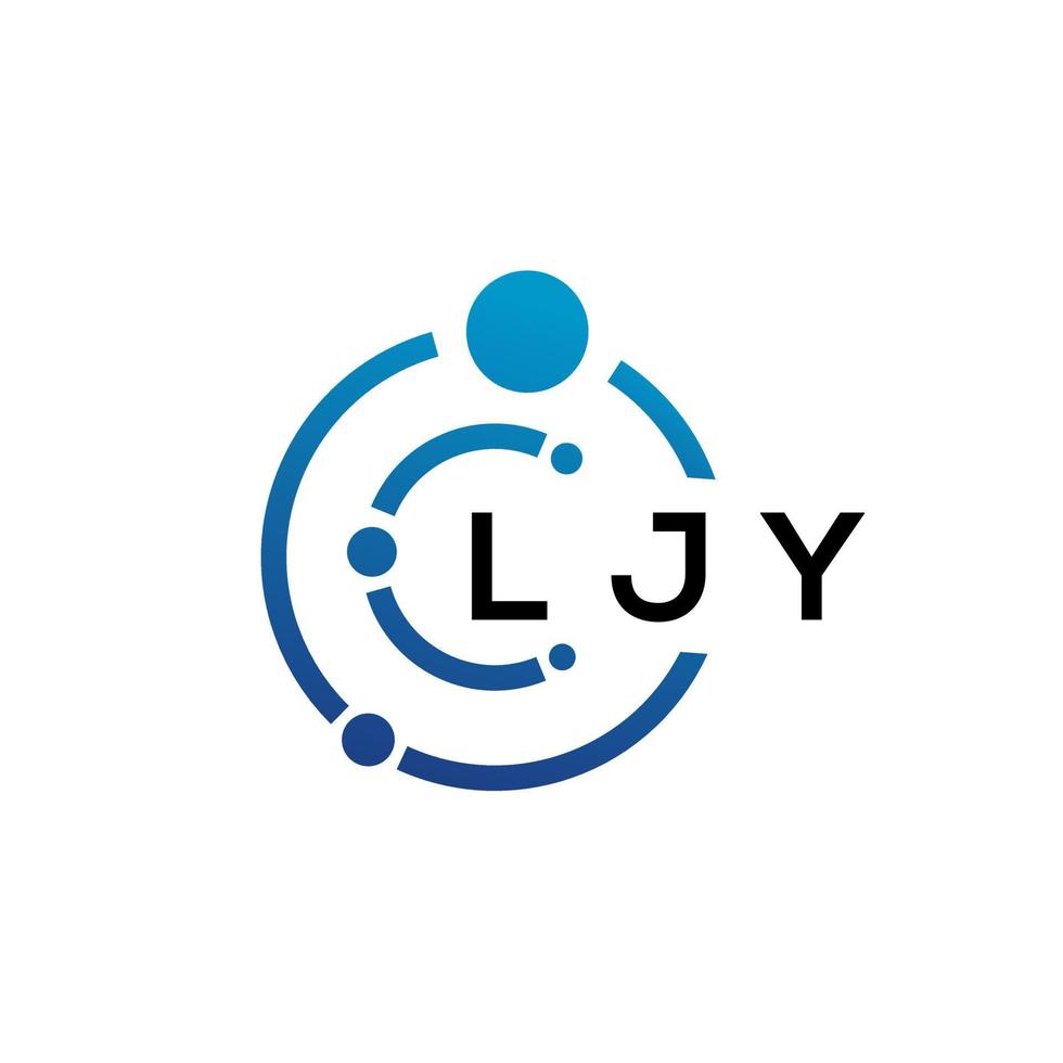 ljy lettera tecnologia logo design su sfondo bianco. ljy iniziali creative lettera it logo concept. disegno della lettera ljy. vettore