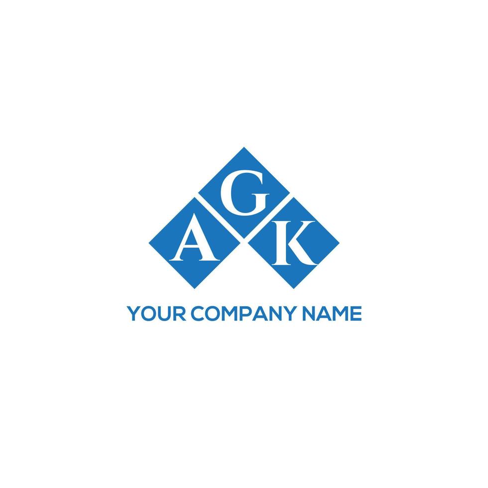 agk lettera logo design su sfondo bianco. agk creative iniziali lettera logo concept. disegno della lettera agk. vettore
