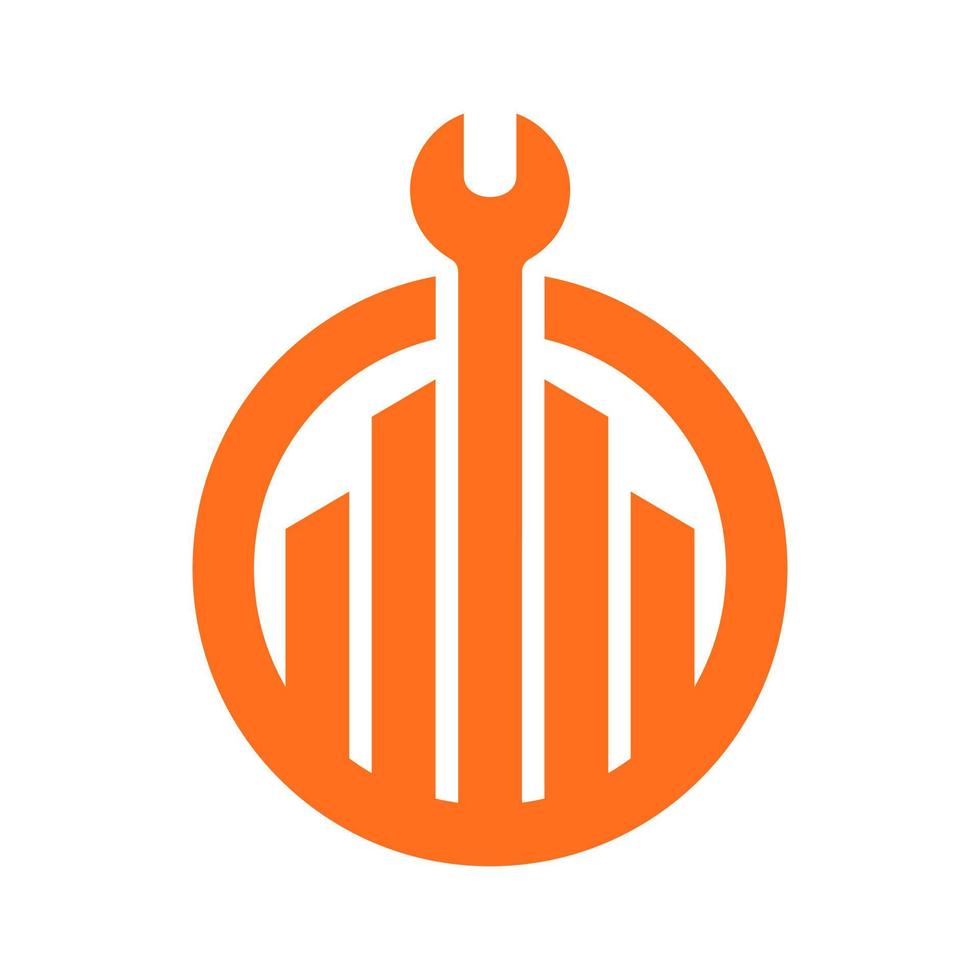 logo di costruzione moderna vettore