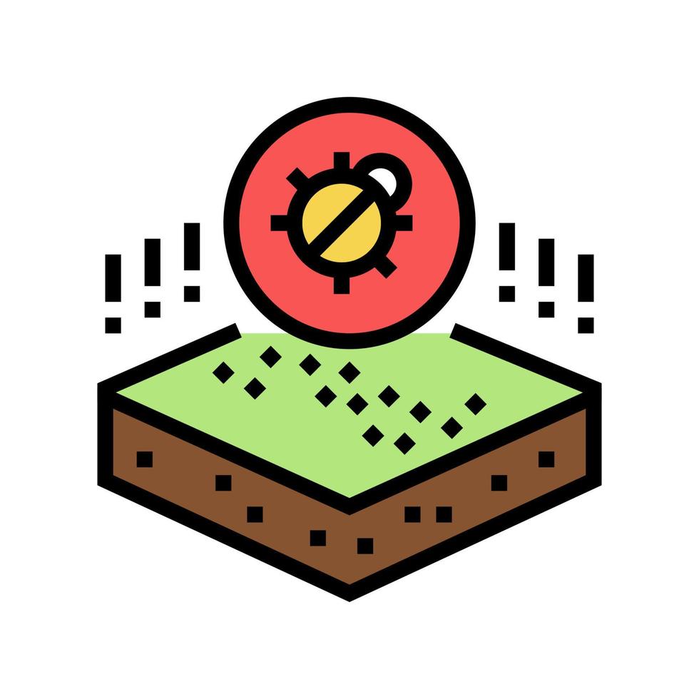 bug pericoloso sull'illustrazione vettoriale dell'icona del colore del suolo