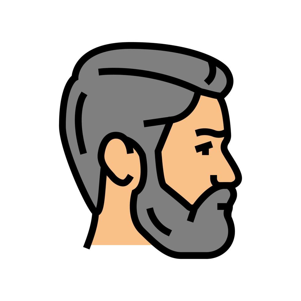 illustrazione vettoriale dell'icona del colore del viso maschile