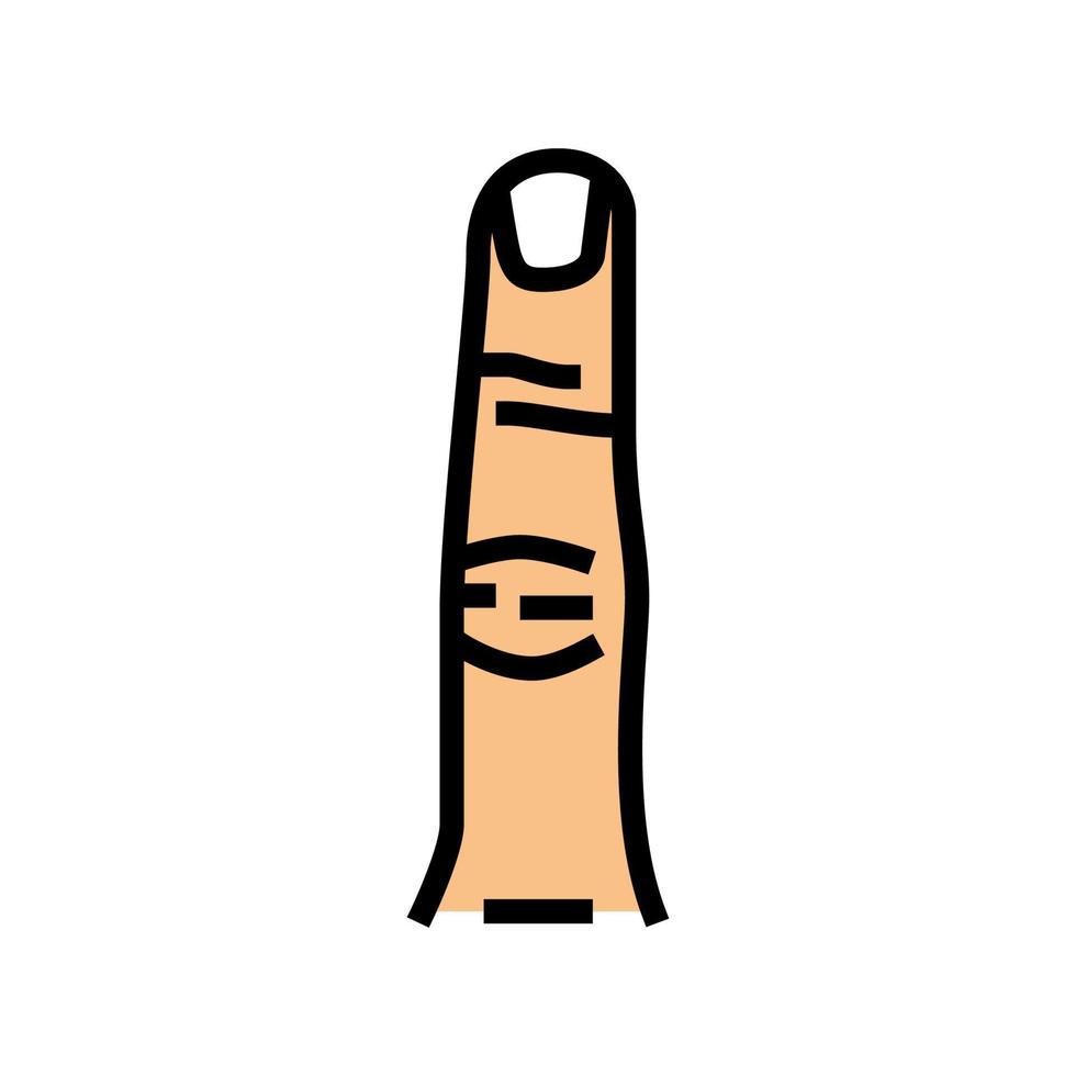 illustrazione vettoriale dell'icona del colore della mano del dito