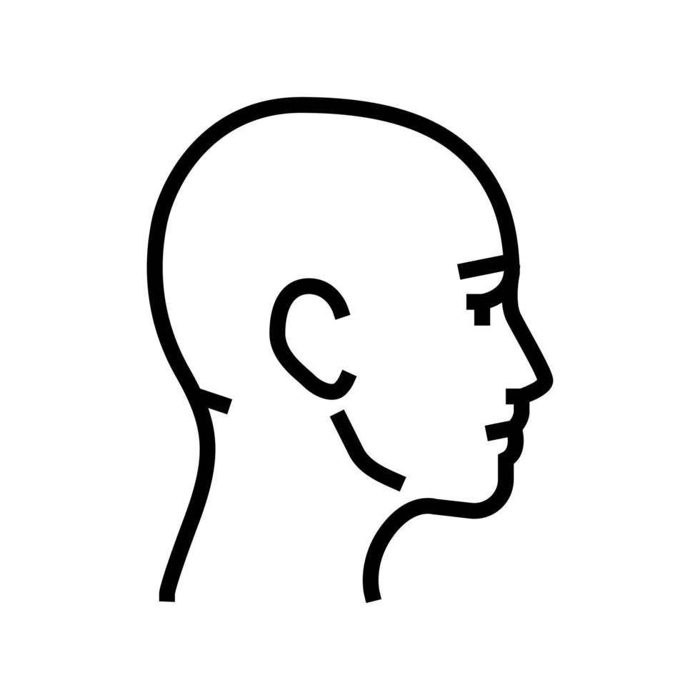 illustrazione vettoriale dell'icona della linea umana della testa