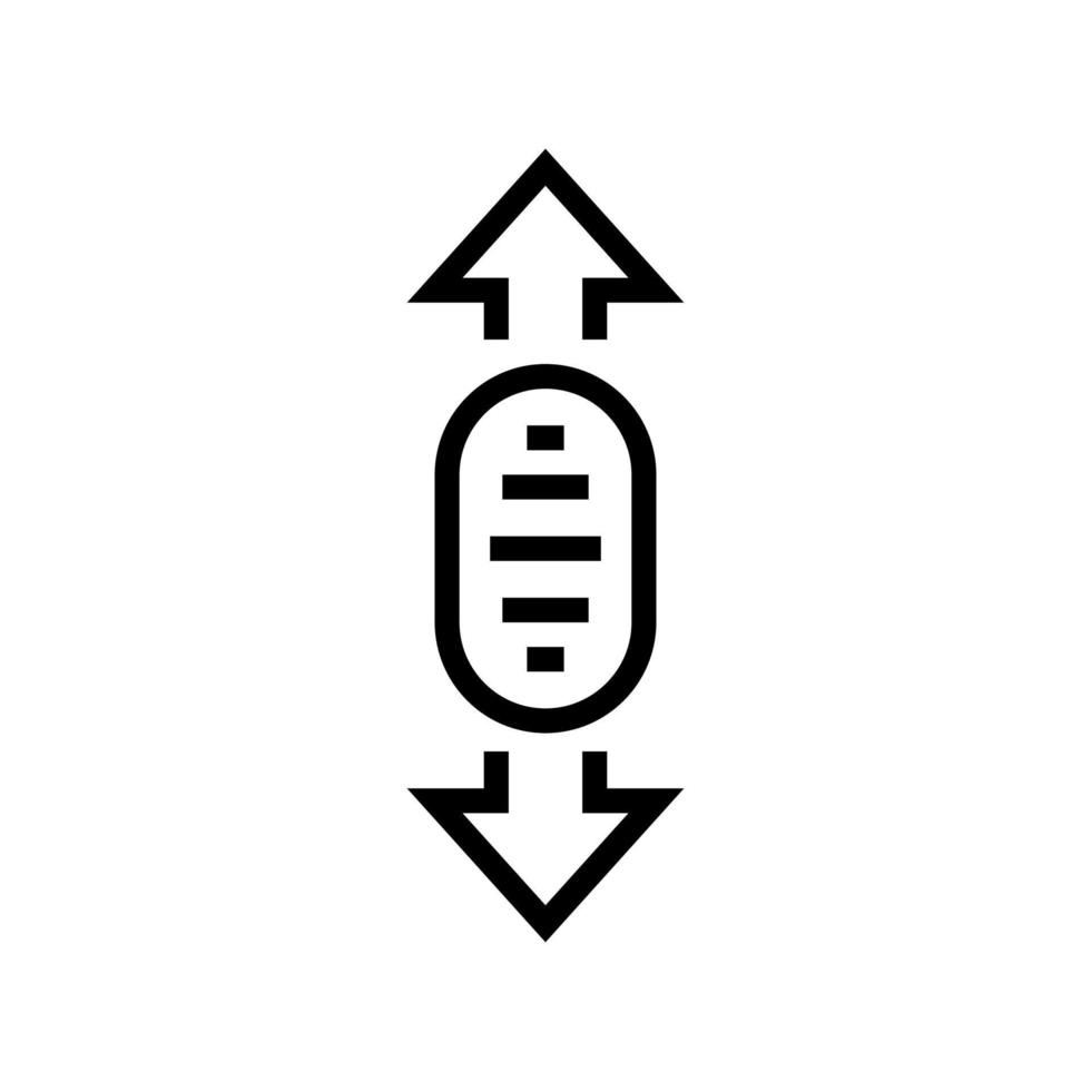 illustrazione vettoriale dell'icona della linea di scorrimento della rotellina