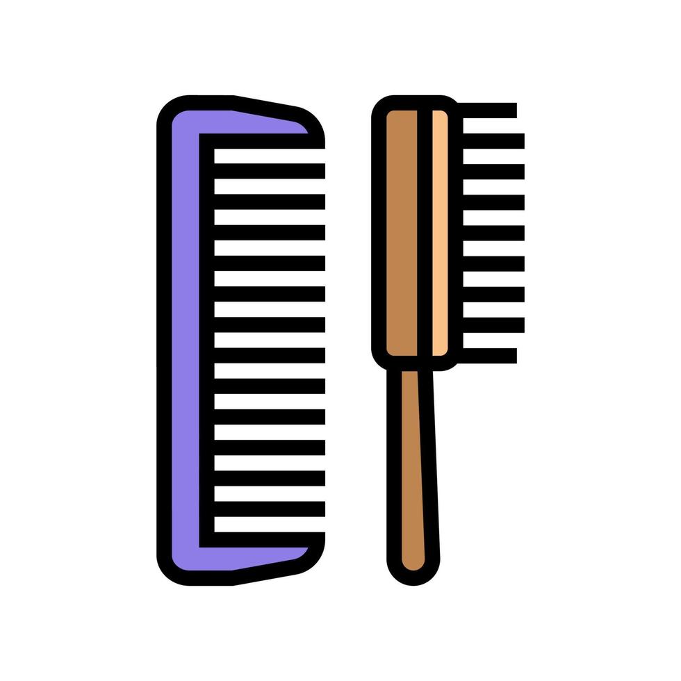 illustrazione vettoriale dell'icona del colore dell'accessorio pettine
