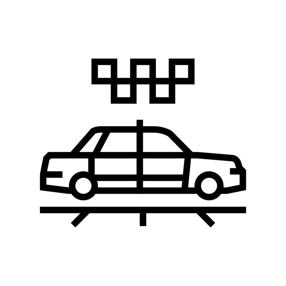 illustrazione vettoriale dell'icona della linea del taxi