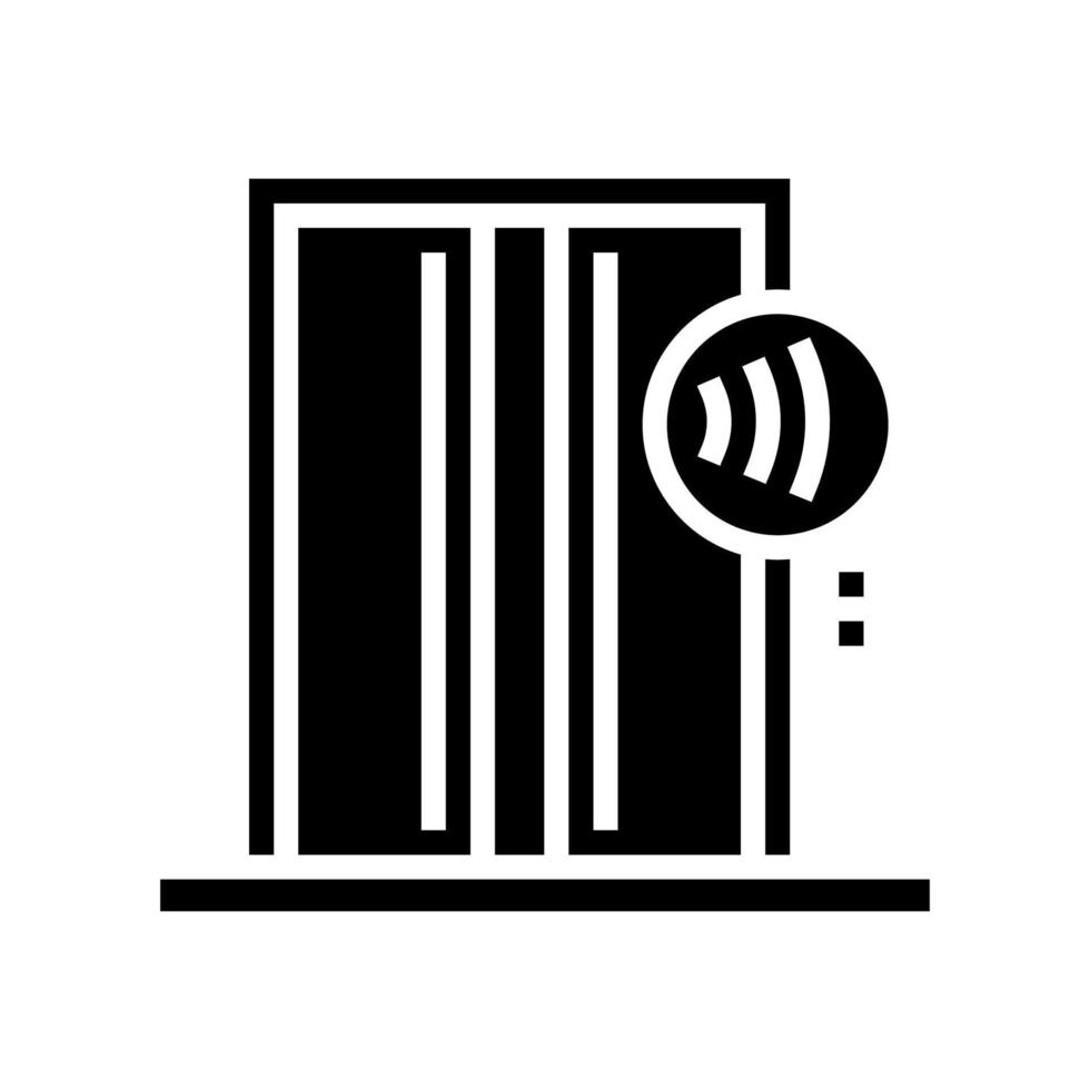 illustrazione vettoriale dell'icona del glifo senza contatto dell'ascensore