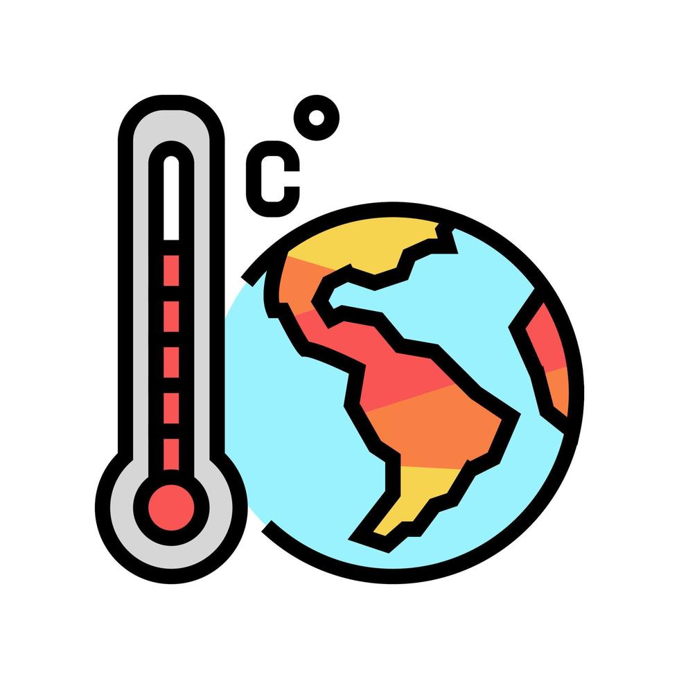 illustrazione vettoriale dell'icona del colore dell'effetto di riscaldamento